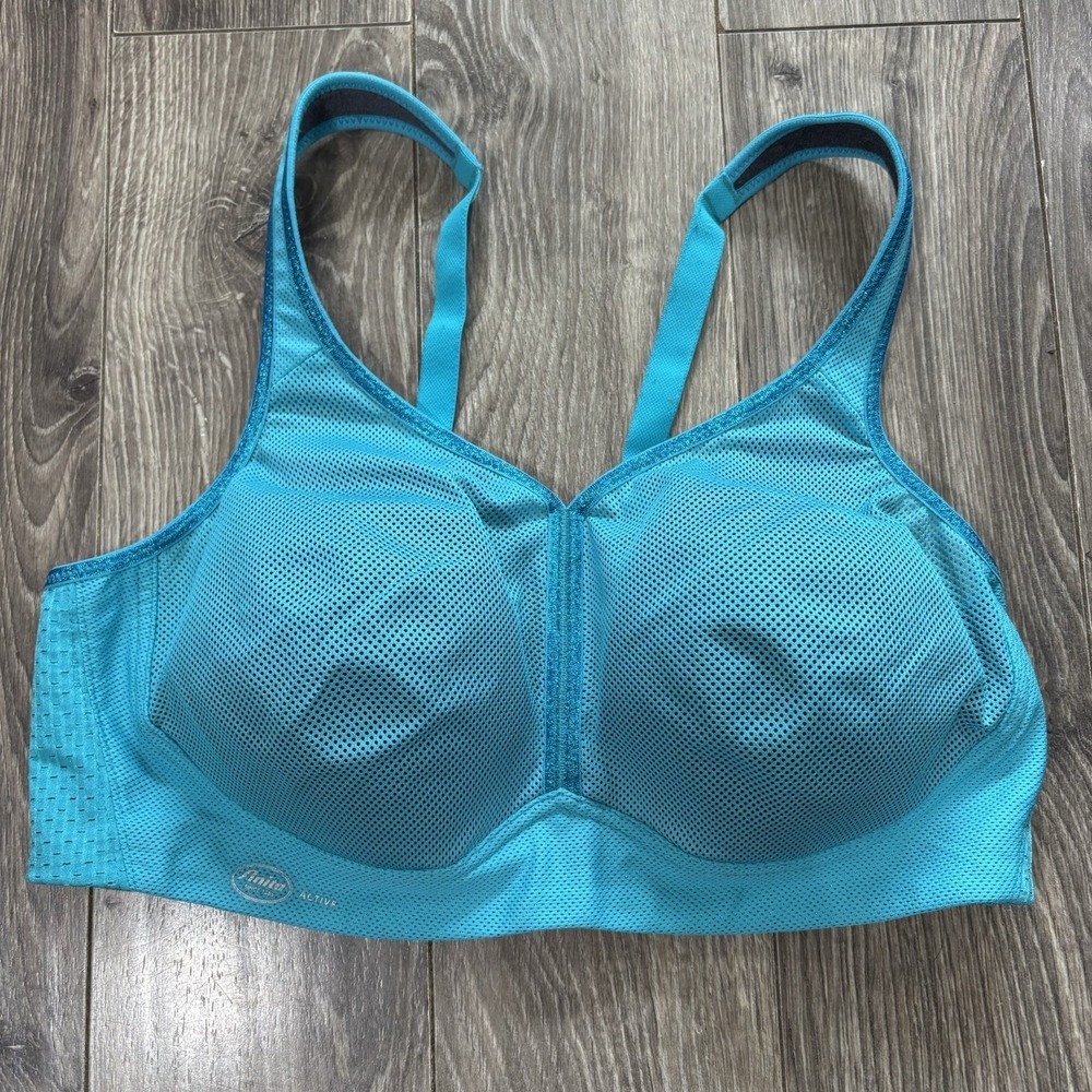 Anita Active Air Control DeltaPad Wireless Padded Sports Bra 5544 Blue 38C